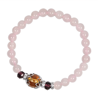 晶鑽粉水晶 + 黃水晶手鍊, 1組