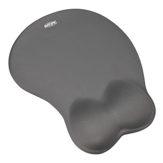 INTOPIC 廣鼎 包覆式矽膠護腕鼠墊, 左右手皆適用, 高品質減壓矽膠, PD-GL-017, 灰色, 1個