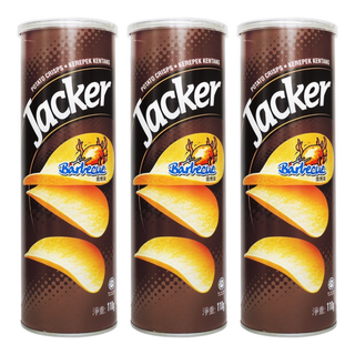 Jacker 洋芋片 燒烤味, 110g, 3罐