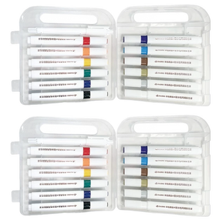 DAIHO 耐水性丙烯彩色筆 色彩鮮明、筆觸流暢 適用於多種材質表面 讓您的創作不受限制, 2盒, 12色