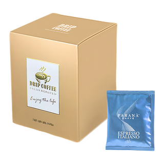 PARANA 金牌咖啡 低因濃縮咖啡濾掛包, 10包/盒, 100%純阿拉比卡豆, 特殊處理低咖啡因, 中度烘焙, 濃郁焦糖香, 微巧克力與榛果香氣, 10g, 1盒