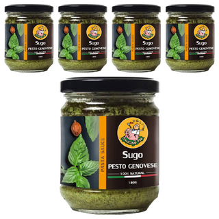 DANCING PIG 豬跳舞 義式羅勒青醬, 100% 天然, 180g, 5罐