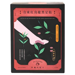 DR.GRANDMA 阿嬤的配方 台東紅烏龍黑足貼組 加強版 含竹樹液 黑竹炭 法國精油 黑鹽 舒緩雙腿, 1組