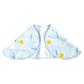 PiYOPiYO黃色小鴨舒柔竹棉拍嗝多功能巾透氣吸濕一秒變身多種風格光滑細緻呵護寶寶肌膚, 顏色隨機, 1件