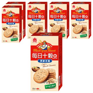 義美 每日十穀養生餅 燕麥芝麻, 171g, 6盒