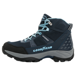 GOODYEAR 固特異 女款 藍色 GAWO42506 舒適耐磨動態防水健行登山鞋, 235mm