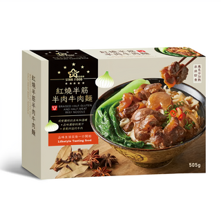 STAR FOOD 星廚饌 紅燒半筋半肉牛肉麵, 品味生活從每一口開始, 505g, 1盒