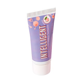 INTELLIGENT 因特力淨 兒童酵素牙膏 水蜜桃, 全口腔護理 無氟 可吞嚥, 40g, 1條