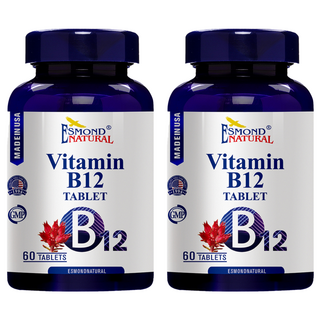 ESMOND NATURAL 愛司盟 維生素B12錠狀食品 含紅景天萃取物, 60錠, 2罐
