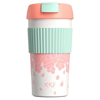 KISS KISS FISH 吻吻魚 彩虹保溫杯, 490ml, 316不鏽鋼, 櫻花, 1瓶