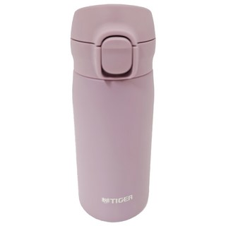 TIGER 虎牌 樂潔上蓋 彈蓋型保溫杯 MKR-W型 SUS304不鏽鋼, 粉色, 350ml, 1個