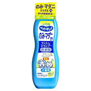 LION 獅王 Pet Clean 漂亮寵物除蚤清潔潤絲二合一 犬貓用, 低刺激配方, 不含著色劑, 弱酸性, 快速有效, 330ml, 1瓶
