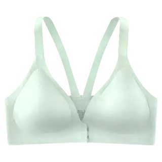 小麥購物 前扣式冰絲內衣 E139, M, 藍綠色