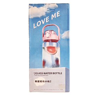 Quasi 樂蜜玻璃水瓶 附套, 嫩粉色, 750ml, 1盒