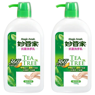 妙管家 抗菌洗手乳 添加植物茶樹精油 保濕不乾澀, 1kg, 2瓶