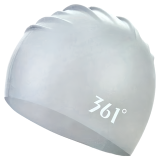 361 愛北鼻 成人矽膠泳帽, 頭圍50~60cm, 灰色, 1個