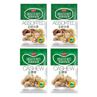 盛香珍 無調味腰果, 95g, 4包