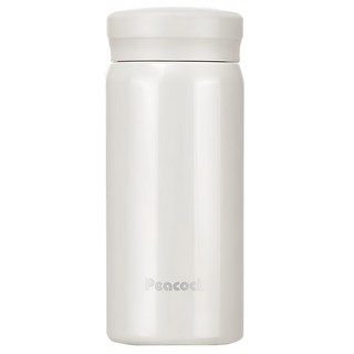 Peacock 日本孔雀水壺 白色 200ml 保溫保冷 輕巧便攜 時尚簡約, 1入