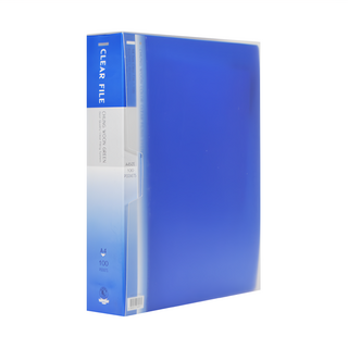 ECO Chungwoon PP材質透明文件夾 A4 100頁 藍色, 2本