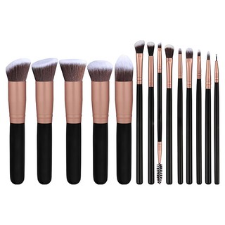 小麥購物 專業無痕粉底刷14件組 L337 150g, 1組, 黑色