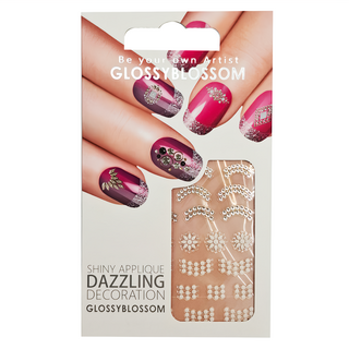 GLOSSYBLOSSOM 3D眩眼美甲貼 Set, 閃亮貼花裝飾, 花, 1組