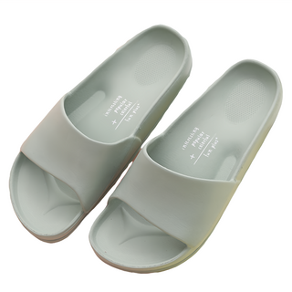 FUN PLUS 流線活力室外拖鞋，Q軟舒適，足弓貼合，增深防滑，潮流四色雙調，EVA耐磨, 綠色, 250mm