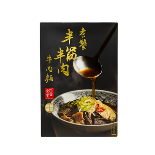 阿舍食堂 老饕半筋半肉牛肉麵，搭配特製老甕酸菜, 610g, 1盒