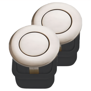 導線駭客 簡約傢俱門板彈簧隱形把手 鋅合金髮絲紋 圓形, 2個