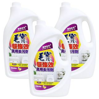 毛寶超強效萬用去污劑, 高效去污，適用範圍廣，白柚清香，綠色環保, 2kg, 3桶
