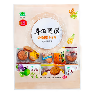 昇田食品 綜合麥芽餅 240g 多種口味一次滿足 台灣製造, 1袋