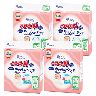 GOO.N 大王 日本境內版 SJ柔觸肌系列 黏貼型尿布 ~5kg, NB, 272片