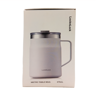 LocknLock 樂扣樂扣 都會馬克杯 保溫杯 475ml, 白色, 1個