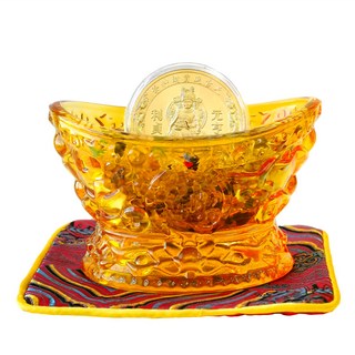 財神小舖 財神聚寶 琉璃元寶聚寶盆擺件 (10x6x6cm), WN-1007, 1個