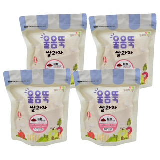 Ssalgwaja 米餅村 寶寶磨牙米餅 10個月以上適用, 紅麴, 30g, 4包