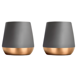 FELLOW Junior雙層陶瓷小咖啡杯 2.3oz, 黑色, 2個