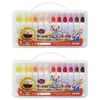 Butter Lion 奶油獅 可水洗彩色筆, 24色, 2盒