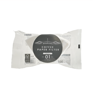 HARIO白色台型濾紙101 適用1-2人份 手沖咖啡濾紙 101型濾杯專用, 100張, 1包