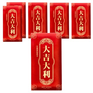 bebehome 新年燙金款紅包袋 吉祥如意設計, 6張, 1包