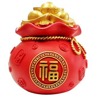 財神小舖 財源滾滾 聚寶盆存錢筒，合成樹脂材質，高16.5cm*直徑15cm, ECH-1001, 1個