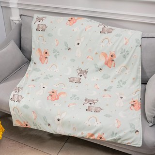 LoveCity 寢城之戀 吸濕排汗萊賽爾天絲 四季兒童小涼被, 森林野餐