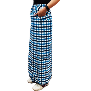 蝴蝶結防曬防走光口袋萬用裙 - 格紋款，騎車防走光，夏日防曬，冬季抗寒防風, 80 x 90cm