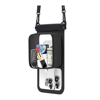 OMG IPX8級防水 雙層加大防水袋 8.5英吋, 黑色, 1個