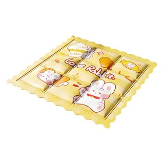 bebehome 現代簡約辦公室方格冰絲涼感墊, 黃色糖果兔