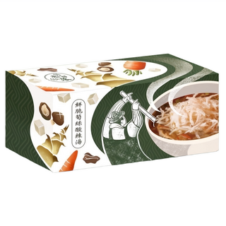 BAMBOO TRIBE 筍友部落 鮮脆筍絲酸辣湯 純素 6包入, 225g, 1盒