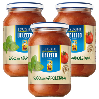 DE CECCO 得科 拿坡里義大利麵醬 400g, 100% 義大利番茄製成, 3罐