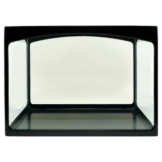 AQUAFUN 水之樂 塑膠框玻璃缸(玻璃厚度3mm) 質感黑膠框玻璃缸 膠框補強更耐用 高透光玻璃更容易觀賞, 36 x 22 x 27cm, 黑色, 1個