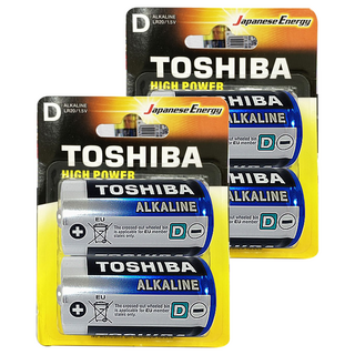 TOSHIBA 東芝 鹼性電池 1號 LR20GCP, 2個裝, 2組