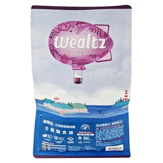 Wealtz 維爾滋 天然無穀全齡貓糧, 高肉類蛋白, 添加益生菌和膳食纖維, 300g, 1包, 雞肉