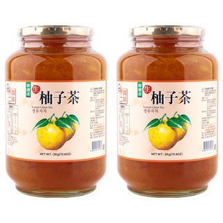 韓味不二 生黃金柚子茶 2公斤, 2kg, 1罐, 2罐