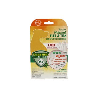 TROPICLEAN 蚤蜱逃 驅蚤滴劑 4入組 有效驅離蚤蜱, 大型犬, 20ml, 1盒